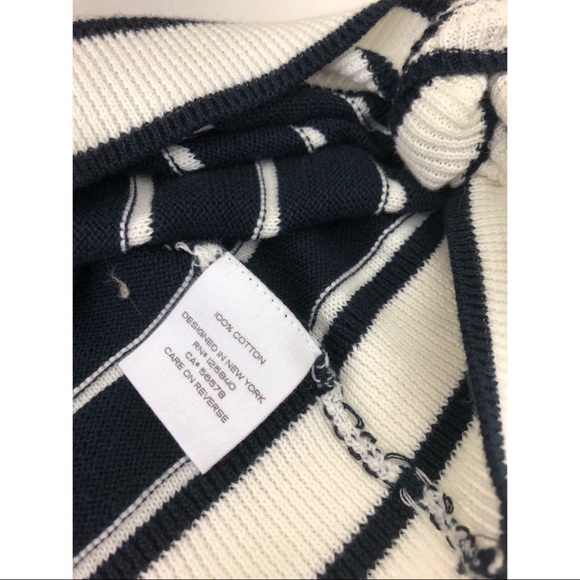 Intermix Gia Sweater Navy White Striped Size P - Picture 6 of 8